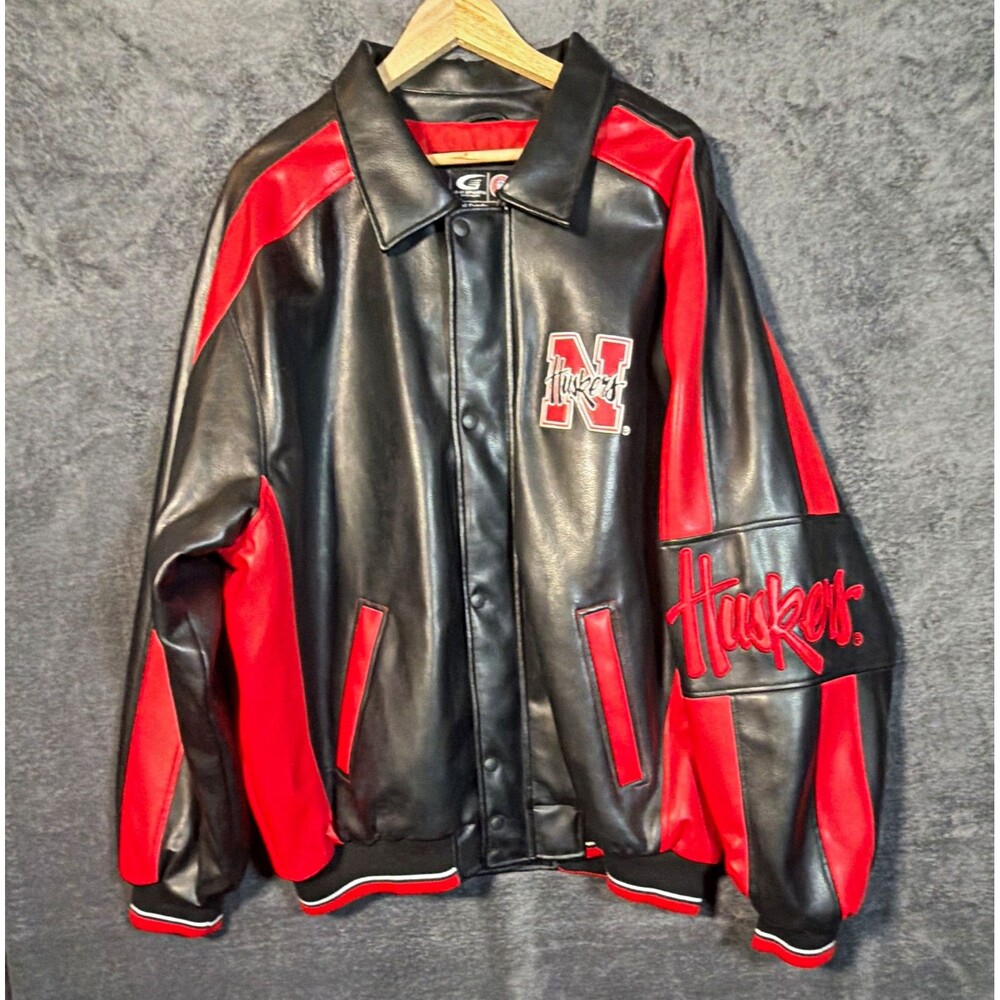 G-III Sports by Carl Banks Nebraska Cornhuskers Jacket Black/Red 2XL Licensed